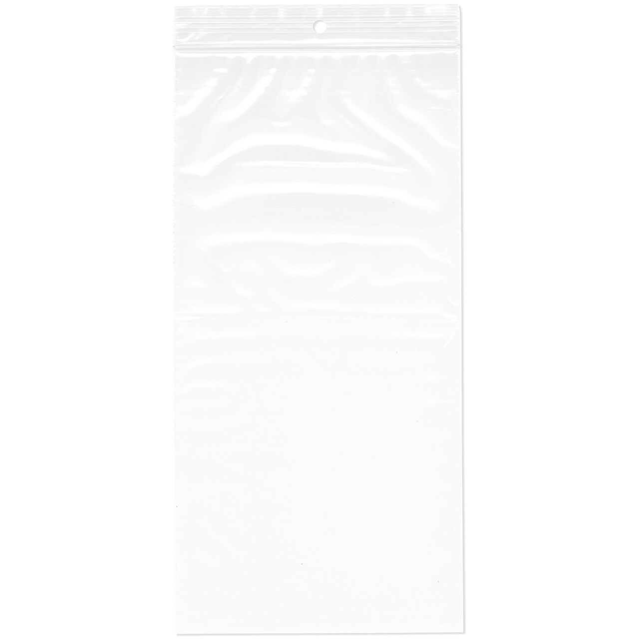Plymor 5" x 10", 2 Mil with Hang-Hole Zipper Reclosable Plastic Bags